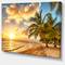 Designart - Gorgeous Beach of Island Barbados - Modern Seascape Canvas Artwork